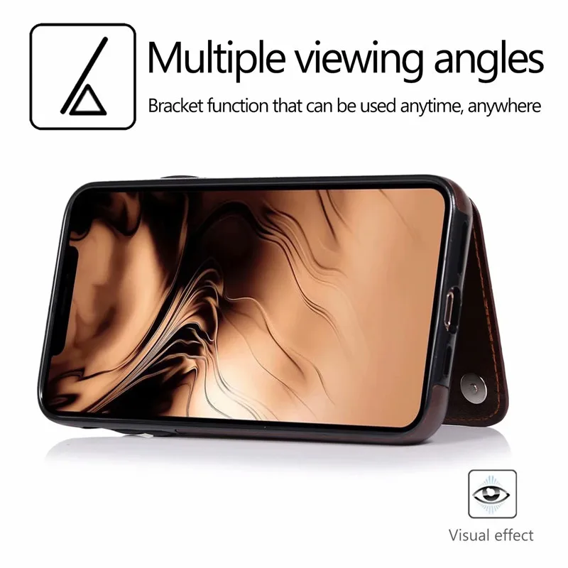 magnetic car phone case for iphone x xr xs max 6 6s 8 7 plus leather case card holder cover wallet case for iphone 11 pro max free global shipping
