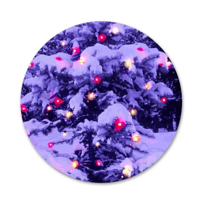 58 мм Рождественские Зимние значки украшения броши металлические для одежды