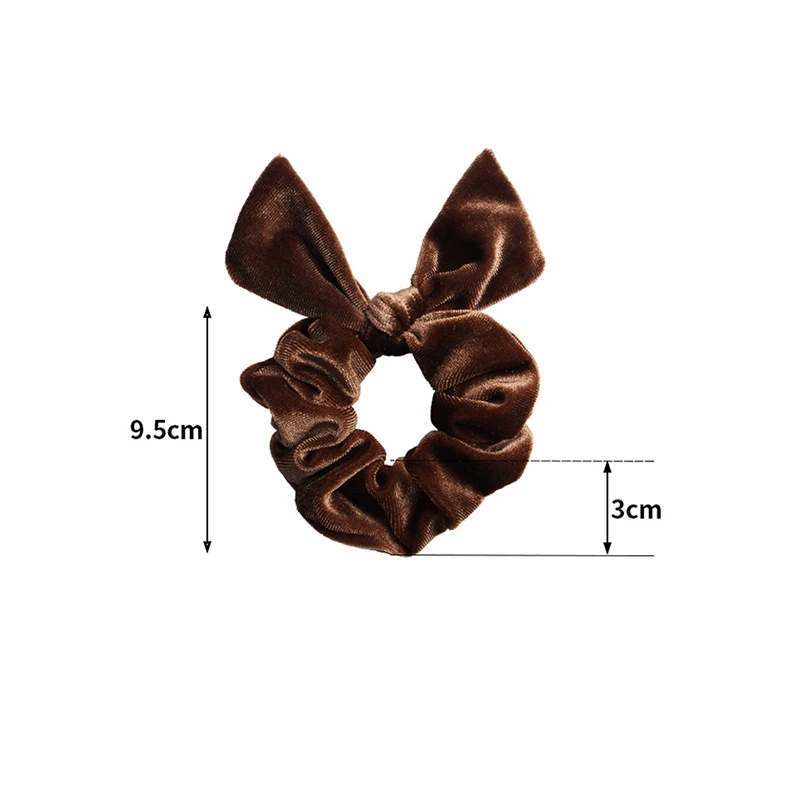 Бархатная резинка для волос с кроличьими ушками бант кролика эластичная девочек