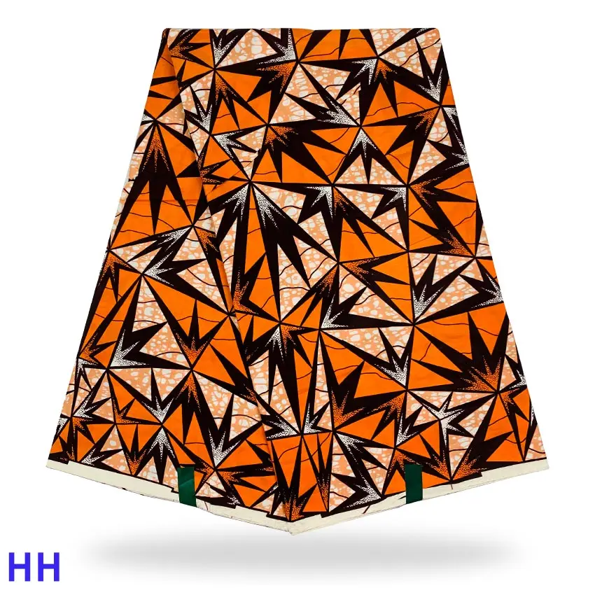 

Distinctive Wax Guaranteed Real wax print fabric africa Abrasion-Resistant Cotton Dress 6 Yards/Lot H210803