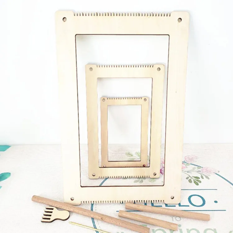 

DIY solid wood woven board tapestry small loom tapestry hand weaving machine
