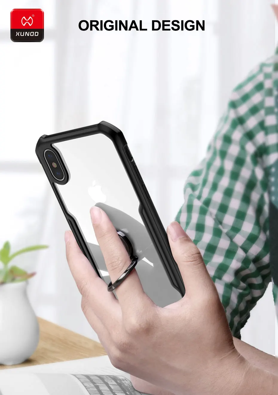 Магнитный автомобильный держатель чехол для iphone 11 pro x xs max xr Роскошный прозрачный