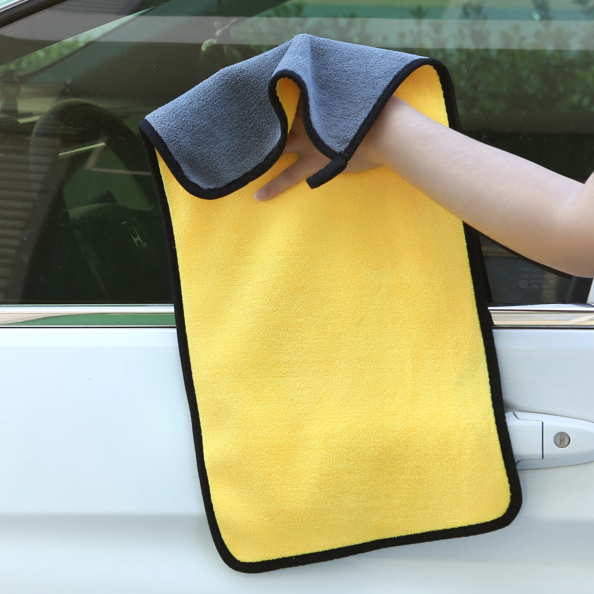 

30*60cm Car Wash Microfiber Towel Car Care Cleaning Drying Cloth Hemming