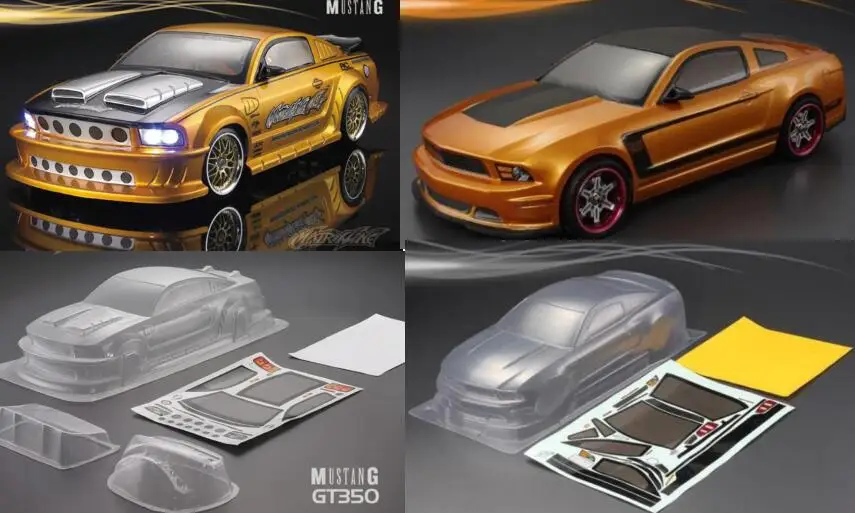Радиоуправляемая машина OnRoad Clear GT Mustang GT 60 s корпус 200 мм HPI Kyosho Tamiya Redcat HSP 1-10 Масштаб Yokomo Drift 1965 Ford Shelby