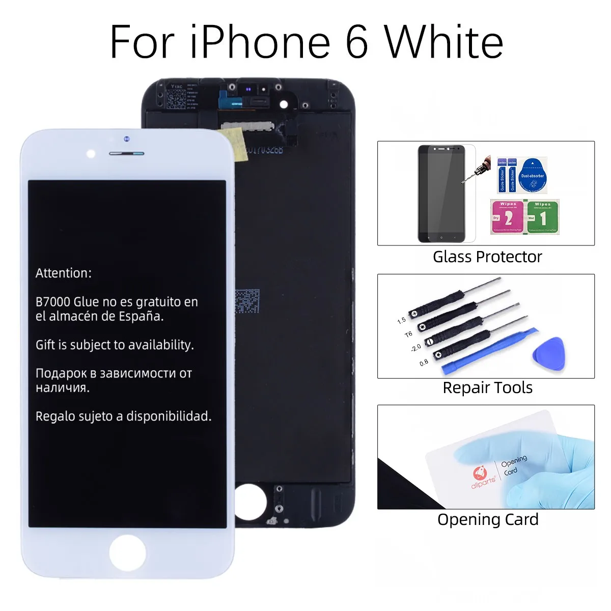 for iPhone 6 White AAA OEM Дисплей для iPhone 6S LCD в сборе с тачскрином на рамке для iPhone 6 6S Plus Дисплей LCD черный белый - Цвет: for iPhone 6 White