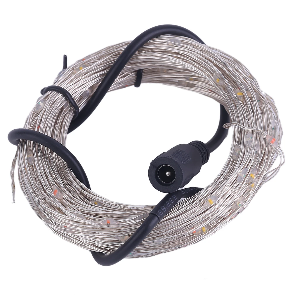 

10M/33FT 100LED Silver Wire String Fairy Light DC 12V For Christmas Wedding Party LED Lights Room Decoration High Quality