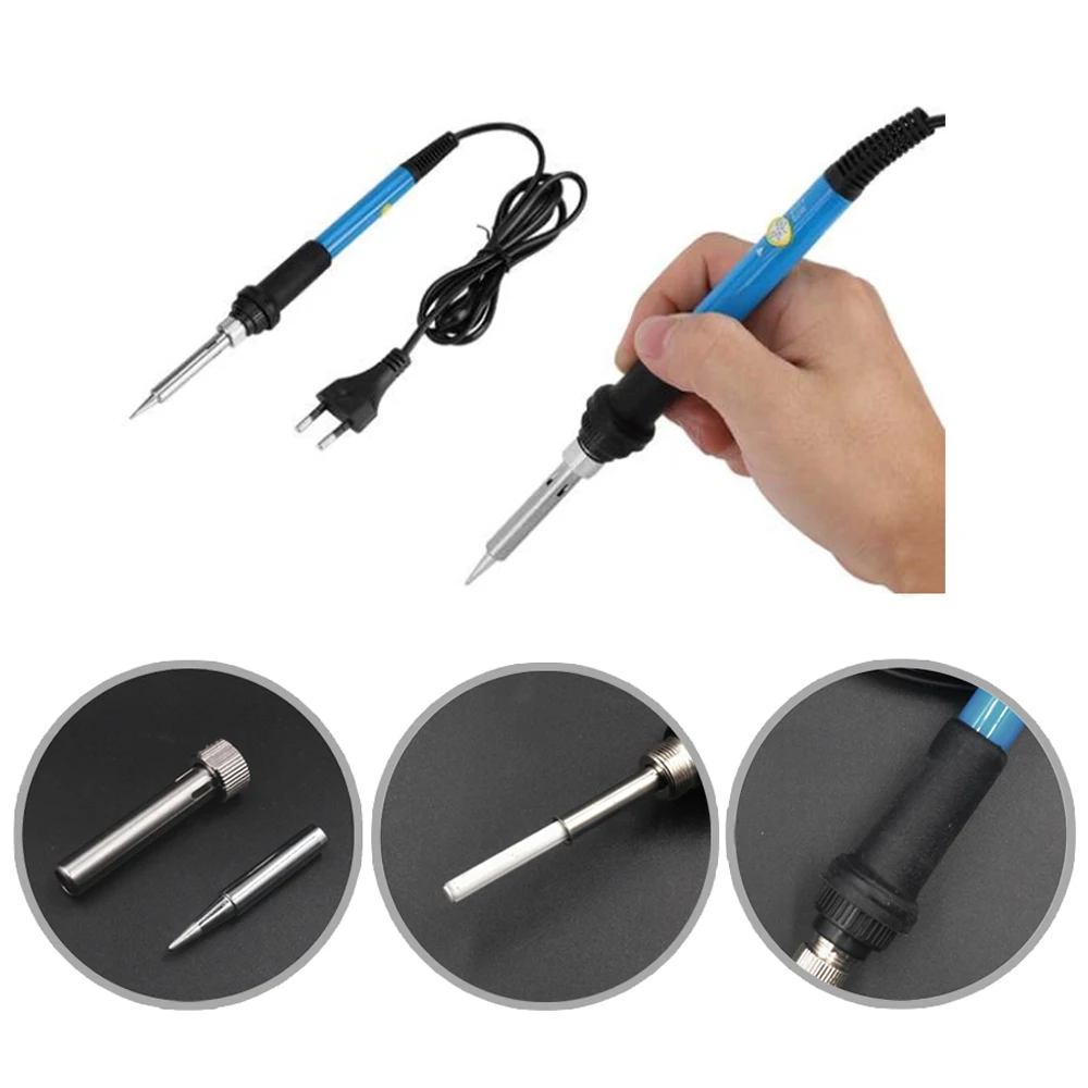60 Вт Электрический паяльник с регулируемой температурой мини ручка карандаш