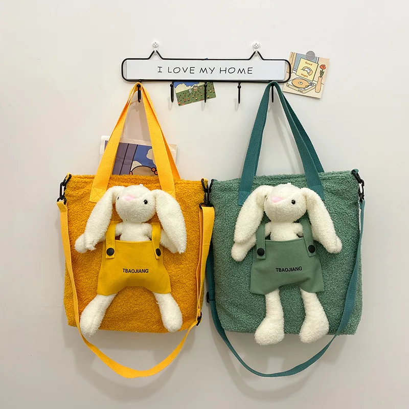 

Детский плюшевый рюкзак с рисунком кролика, для девочек