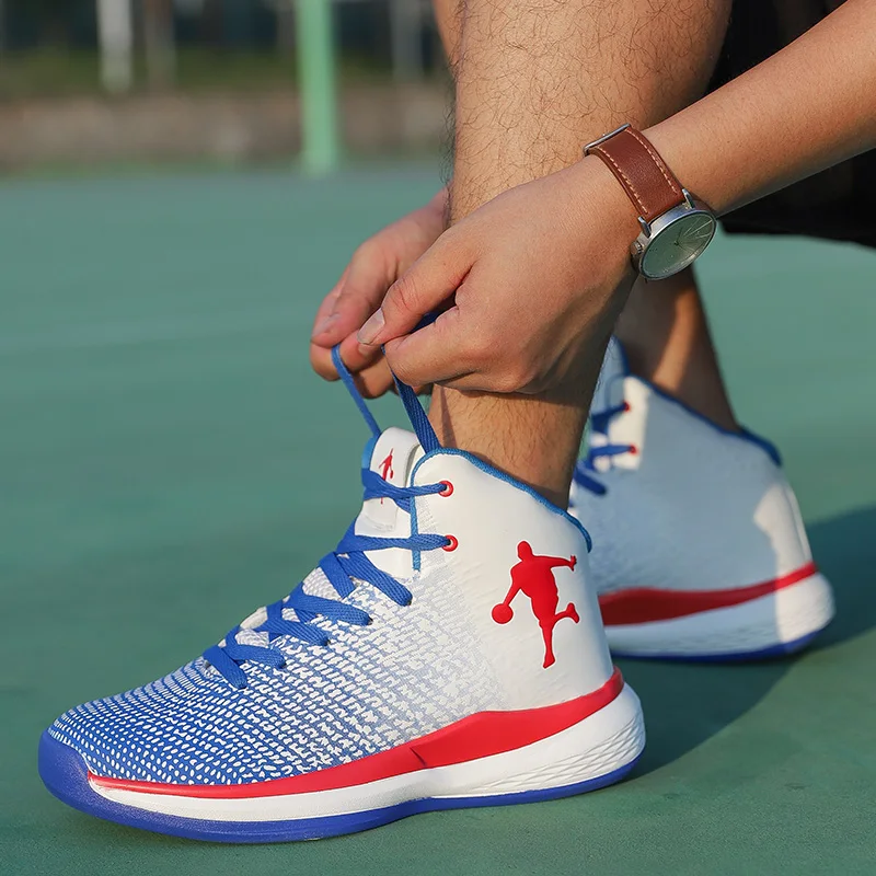 

New Style Basketball Shoes Mens Boys Basketball Boots Light High Ankle Zapatillas De Baloncesto Outdoor Plus Size Mens Sneakers