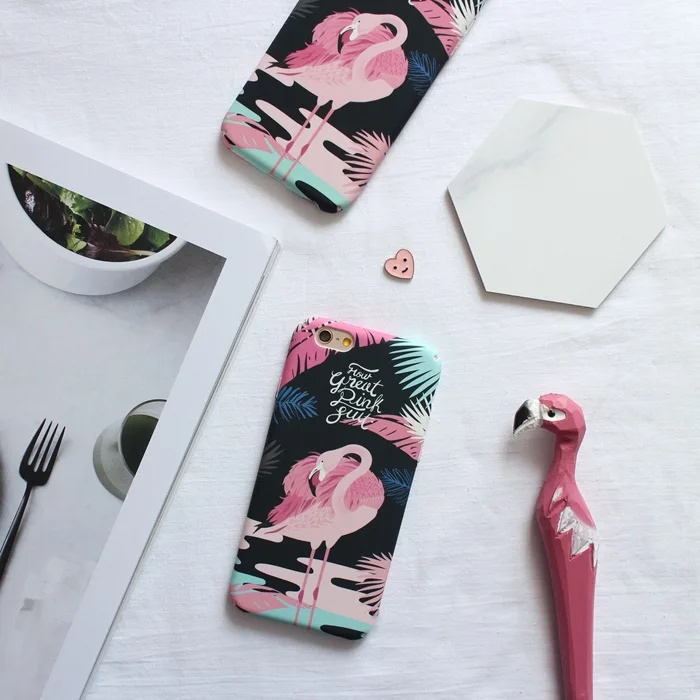 Summer Jungle Flamingo All Pack Hard Shell Thin Phone Case for iPhone Xs MAX XR 6.1&quot 8 7 Plus Shock Proof |