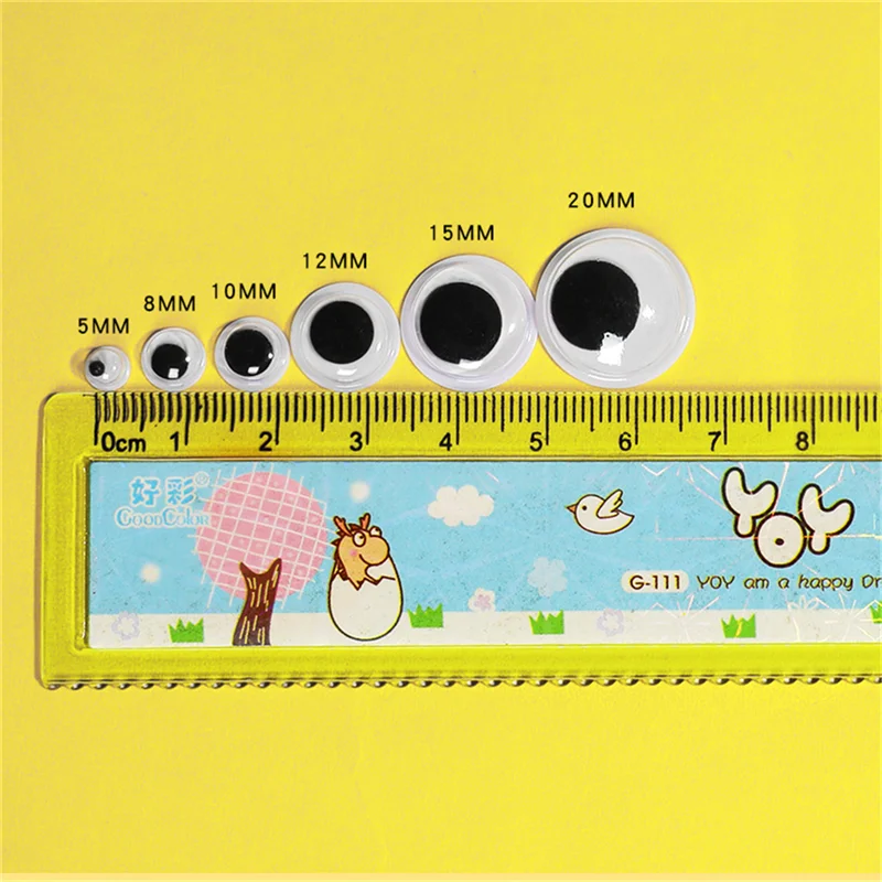 300 & 200 шт цветная черная наклейка для глаз s кукол плюшевые мягкие игрушки Googly Wiggly