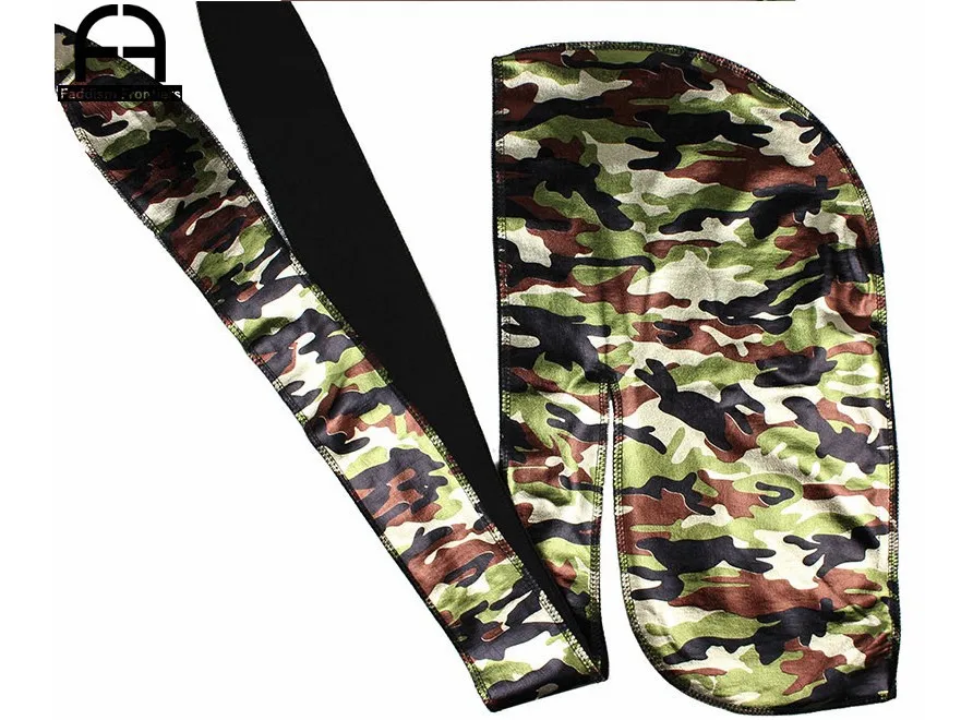 Sequin Durag длинная шелковая атласная дышащая тюрбан Байкерская Кепка для головы