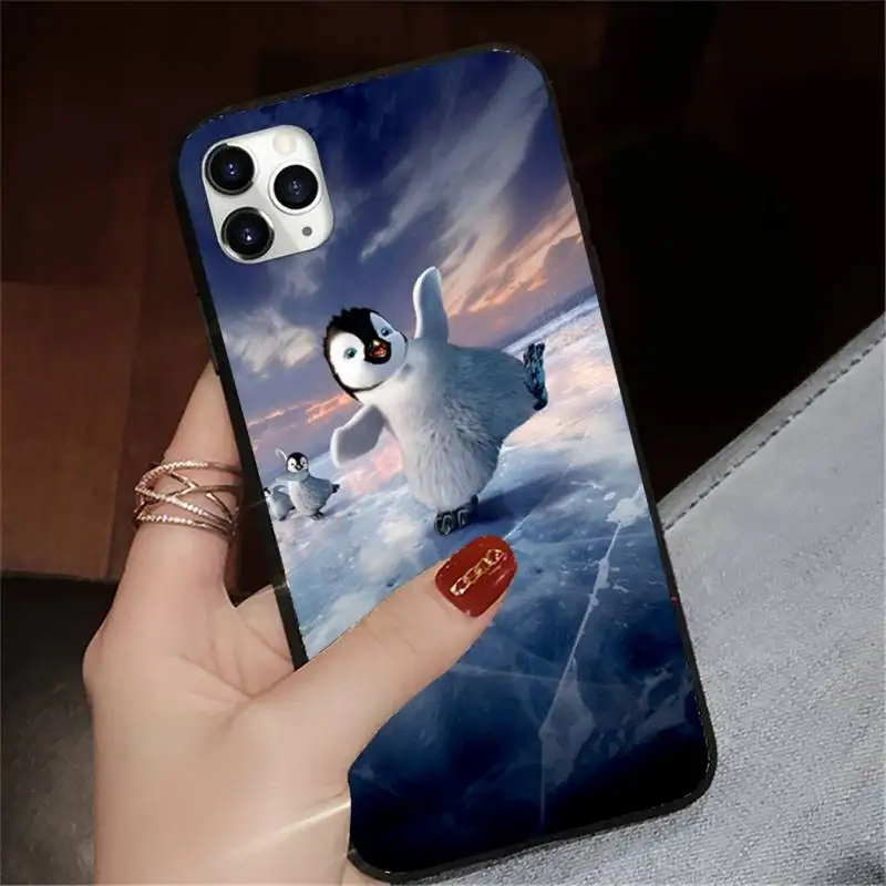 

penguin happy feet cute cartoon high quality Phone Case coque for iPhone 11 12 pro XS MAX 8 7 6 6S Plus X 5S SE 2020 XR