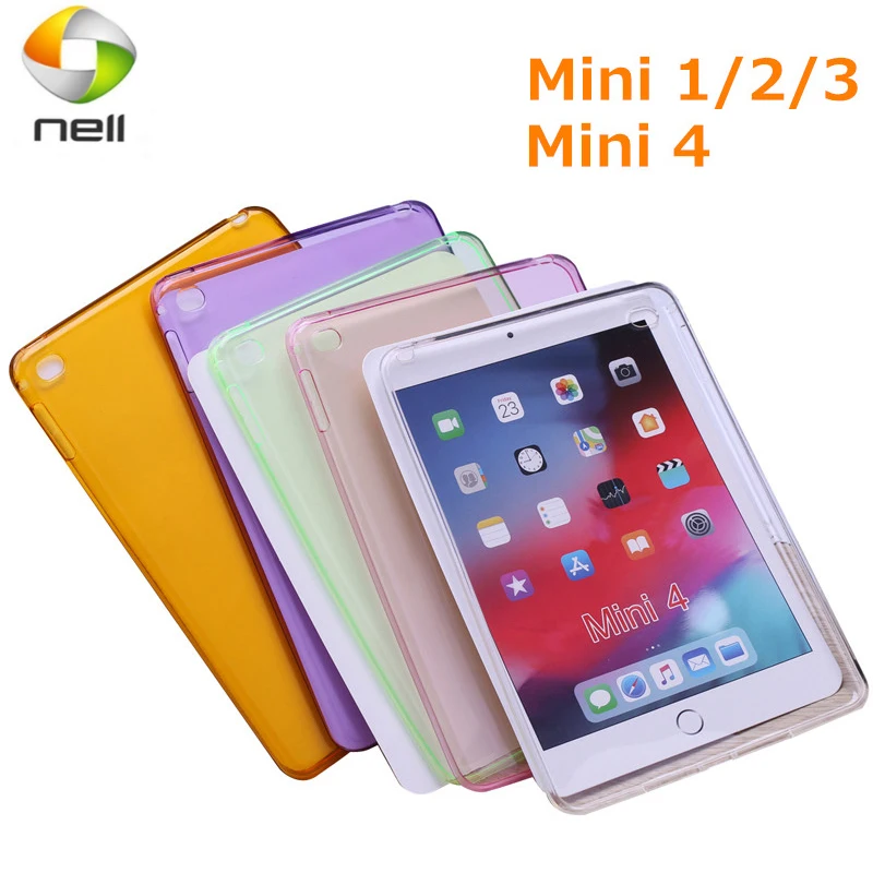 

2Pcs iPad Mini 1 2 3 4 5 Case Soft TPU Clear Crystal Bumper Cover iPad Mini 7.9 Ultra Thin Transparent Silicone Case A1550 ca