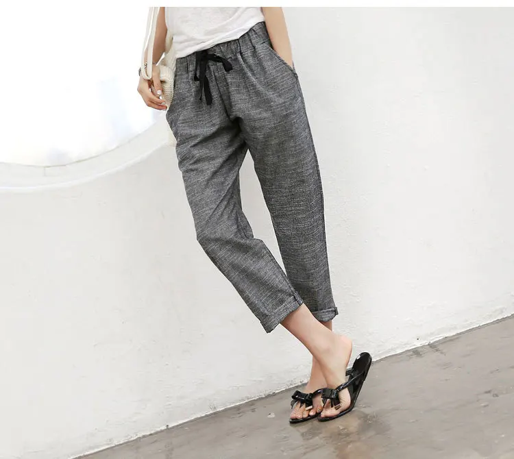 Женская обувь большого размера S 5XL хлопковые брюки хорошего качества льняные