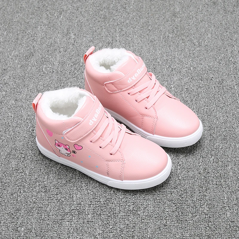 Хлопковая обувь для мальчиков бархатные Детские Мультяшные сапоги зимняя