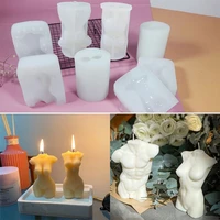 2021 new human body diy candles mold food grade silicone art body wax mold candle making hand made with diy soy wax material