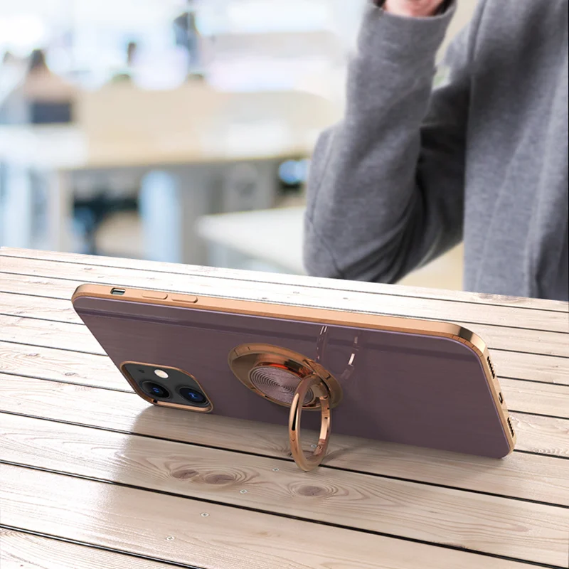 

New For Apple Iphone13 13Mini 13pro Mobile Phone Shell 13promax Metal Electroplating Ring Protective Cover Car Magnetic Suction