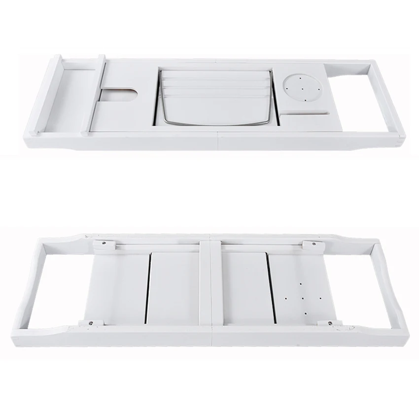 Выдвижная подставка для ванны Бамбуковая стойка многофункциональный поднос