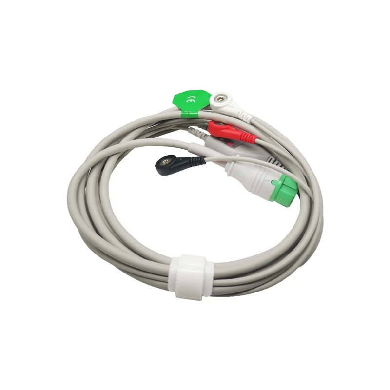 ECG кабель один кусок 3 провода 12 Pin оснастки 4 0 Конец AHA СТАНДАРТ для Mindray Beneview IPM