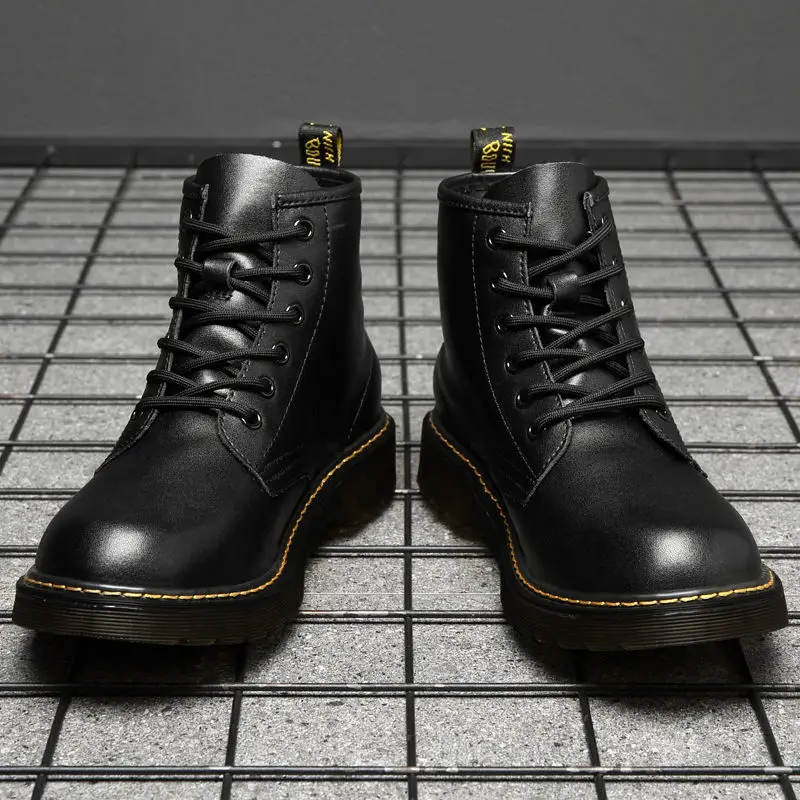 Модная мужская повседневная обувь мужские мягкие кожаные ботинки удобные