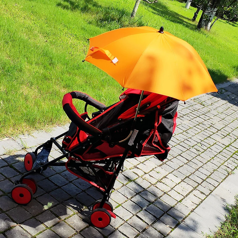 New Fashion Baby Carriage Umbrella Family High Quality Adjustable Parasol Solid Color Windproof Dual-Use Outdoor Lot | Дом и сад