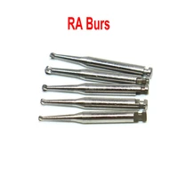 6pcs dental ra carbide burs low speed round drills tungsten steel latch type shank contra angle for dental turbine endodontics