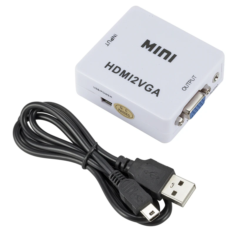 Преобразователь Grwibeou HD 1080P MINI HDMI в VGA с аудио видео бокс адаптер для Xbox360 DVD ПК