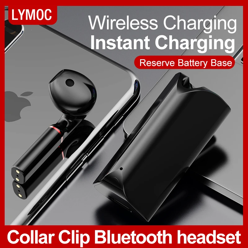 lymoc wireless headsets with microphone charging base trucker bluetooth 5 0 earphone handsfree for cell phone call center office free global shipping