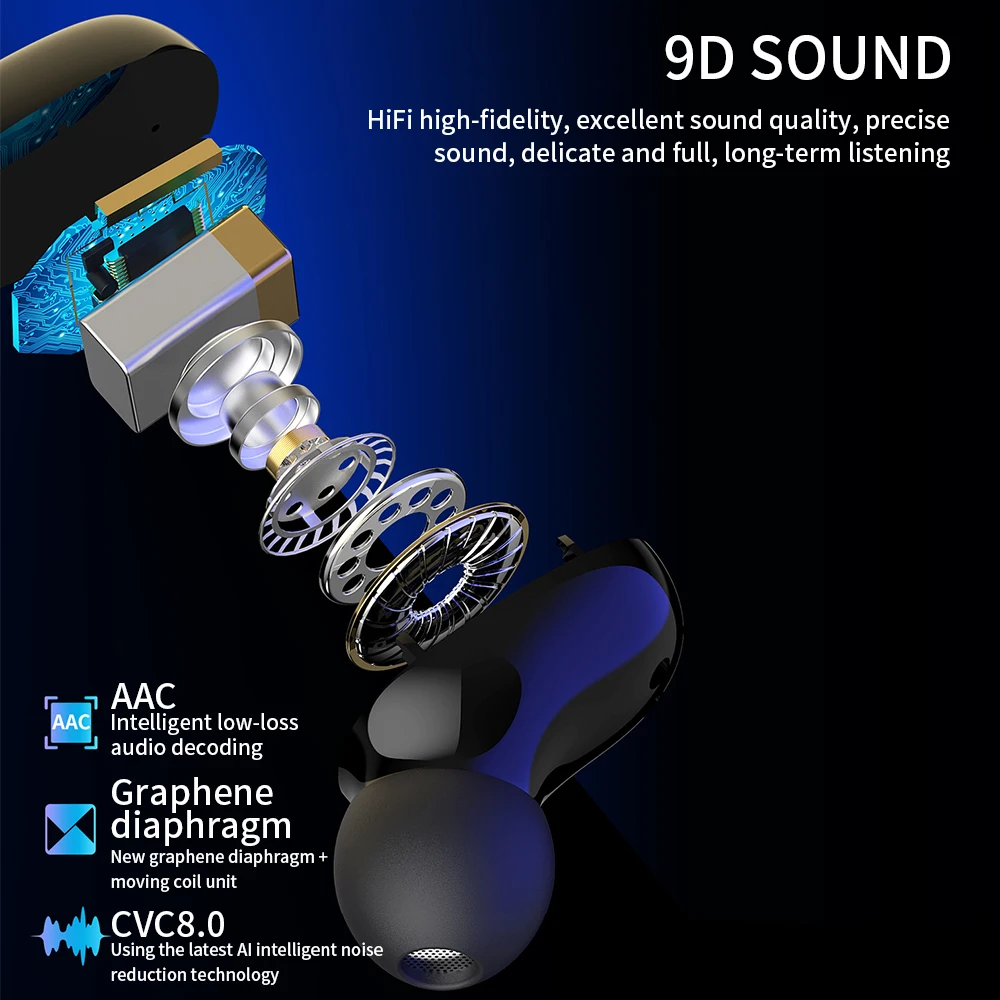 T10 наушники вкладыши TWS с Беспроводной смарт гарнитура Bluetooth 5 0 спортивные игровые