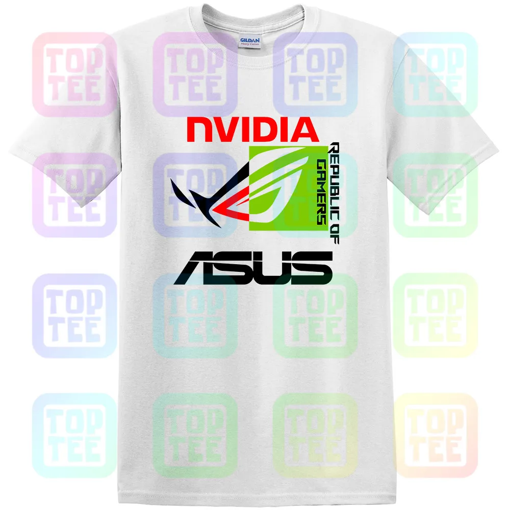 Новая футболка Nvidia X Asus ROG для геймеров Мужская ноутбука ПК|Мужские футболки| |