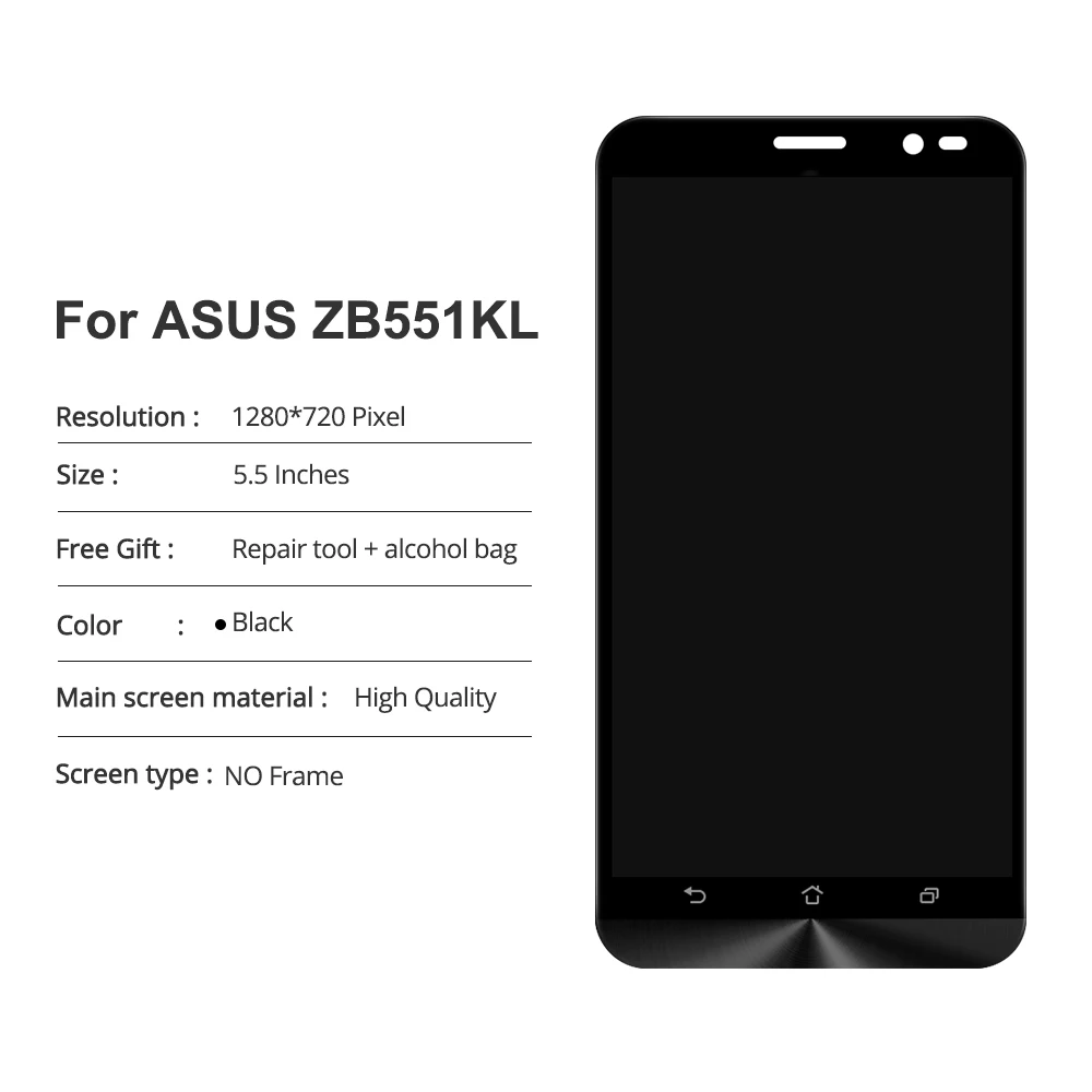 Оригинальный экран 5 дюйма для Asus Zenfone GO TV ZB551KL X013D ЖК дисплей сенсорный дигитайзер