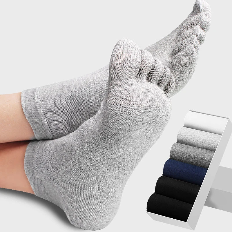 5 пар/лот женские мужские носки с пятью пальцами комплект на весну и зиму высокое