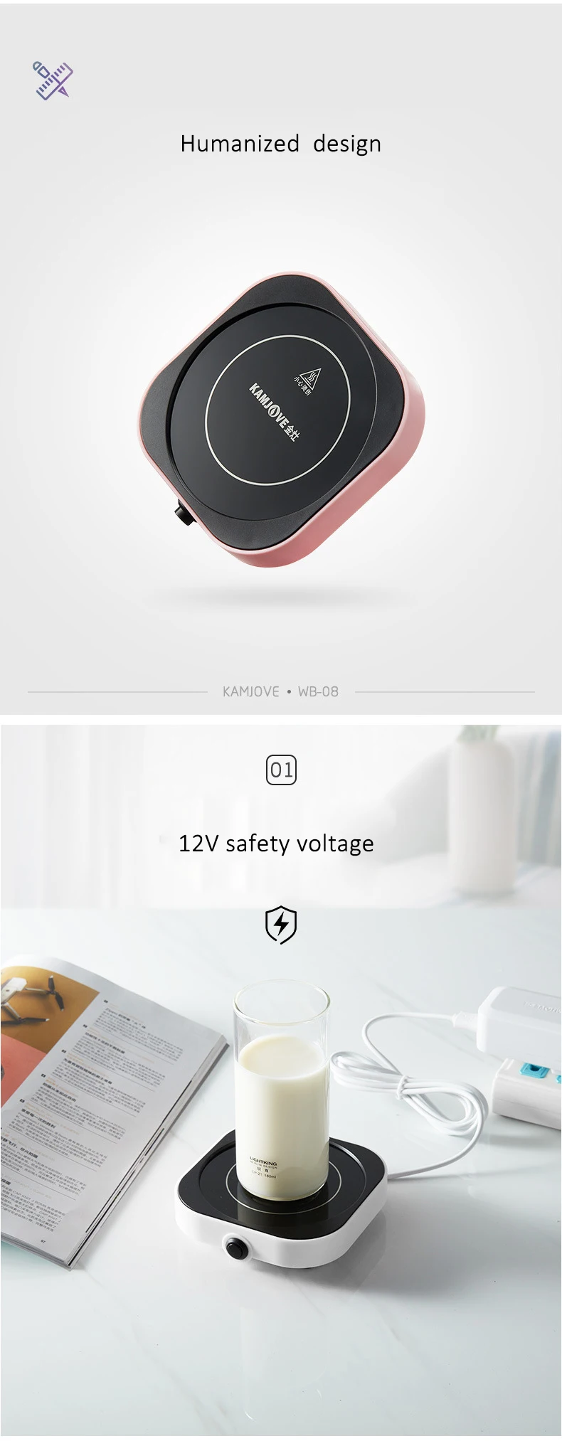 Чашка с USB Нагреватель Мини Портативный термостатический нагрев Coaster коврик подогреватель чашки подогреватель кофе молока Настольный Электрический нагреватель