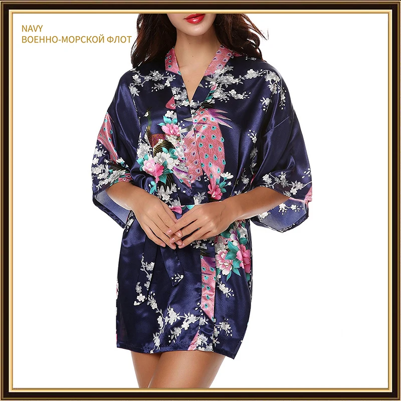 12 цветов Летнее шелковое атласное Короткое свадебное платье невесты халат для