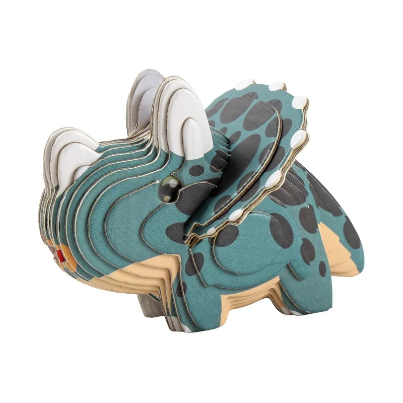 Детский обучающий бумажный 3D пазл игрушки детская сцена головоломки динозавр