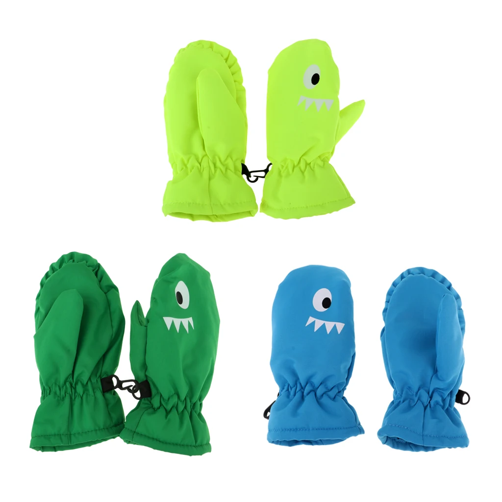 Детские ветрозащитные водонепроницаемые теплые перчатки спортивные для