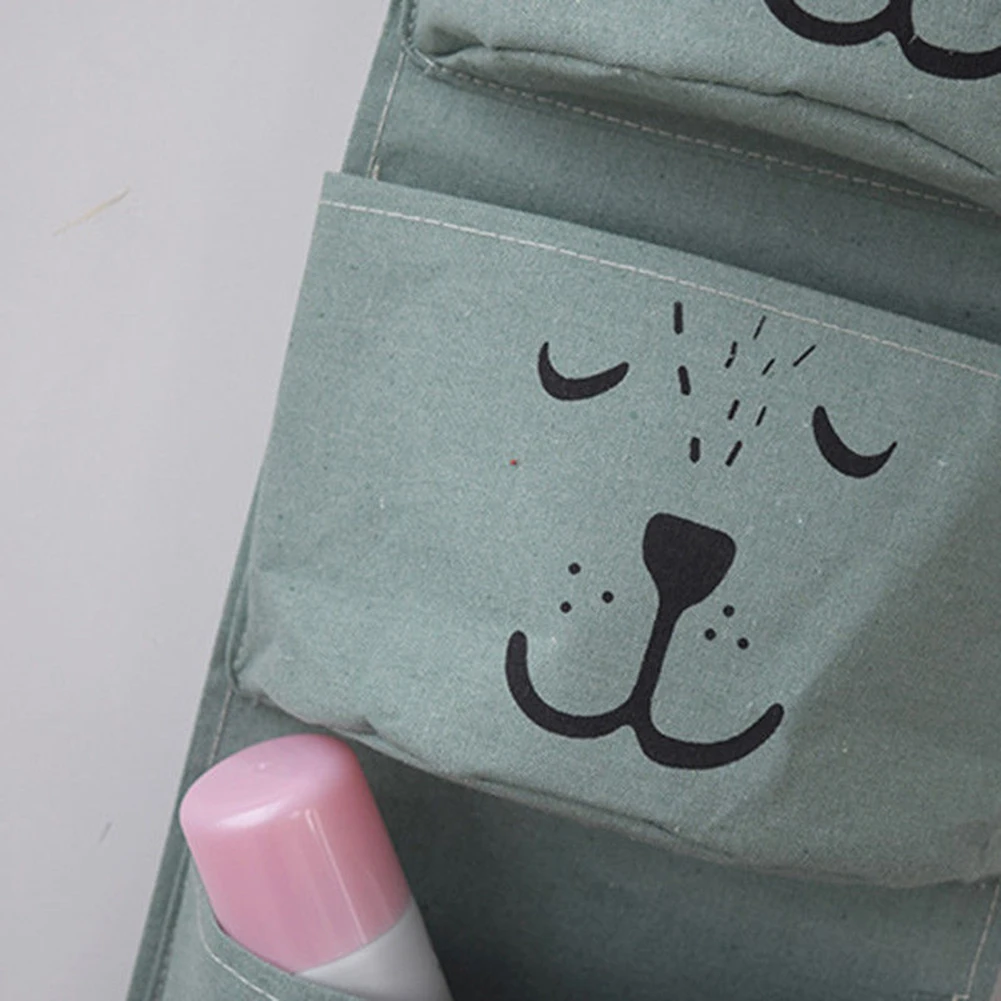 3 кармана льняные настенные сумки для хранения дома дверь шкафа Экономия