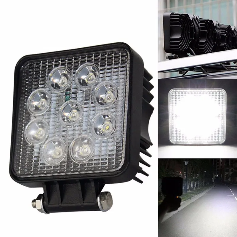 NEW-27W 9 x 3W Square LED Work Light Truck Lamp Camping Boat 12V 24V 6000K FLOOD Lamps | Автомобили и мотоциклы