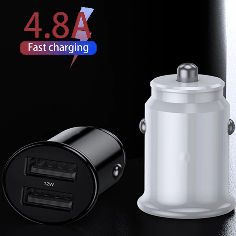 

Dual Port USB Car Charger Quick Charge 3.0 Fast Charging Car Cigarette Lighter Adapter For iPhone 12 Pox Max Xiaomi 11 Samsung
