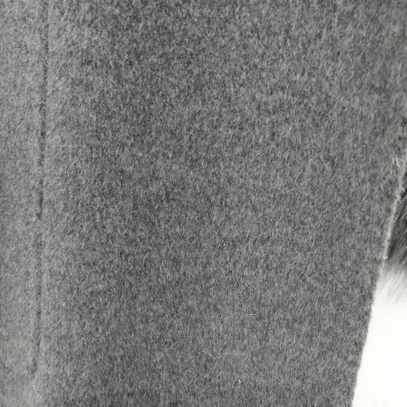 Женское шерстяное пальто с поясом теплое из 100% натуральной шерсти воротником