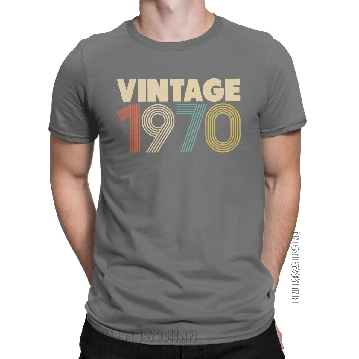 

Футболка мужская Винтажная с круглым вырезом, 1970 хлопок, 2XL 3XL