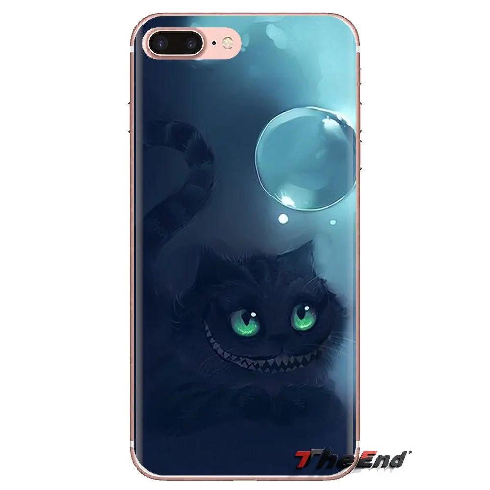 Алиса в стране чудес Чеширский кот для samsung Galaxy S2 S3 S4 S5 MINI S6 S7 edge S8 S9 Plus Note 2 3 4 5 8 Coque