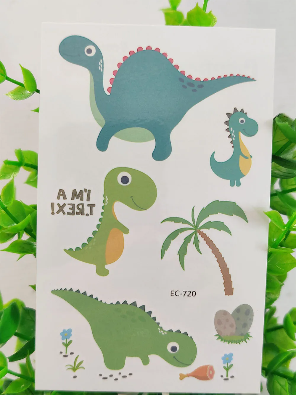 

Kids Temporary Tattoos Stickers Lovely Dinosaur Stegosaurus Fake Tattoo Waterproof Tatoo Hand Art Tatto for Boy Girl Children