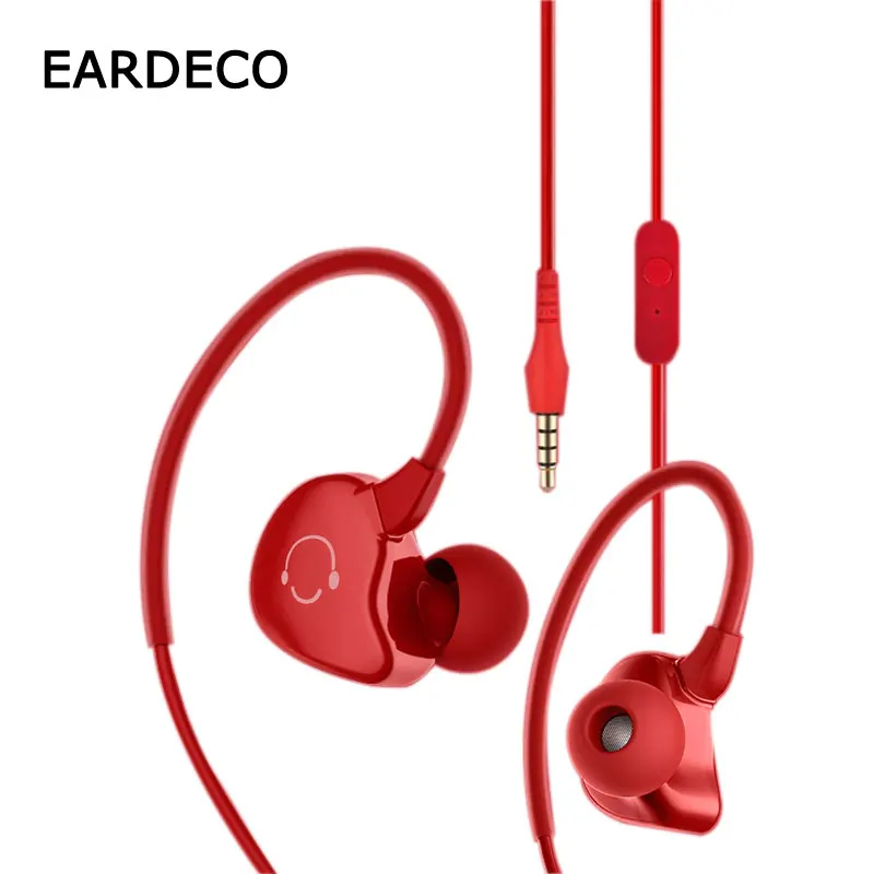 Наушники вкладыши Hi Fi EARDECO с микрофоном спортивные проводные наушники гарнитура