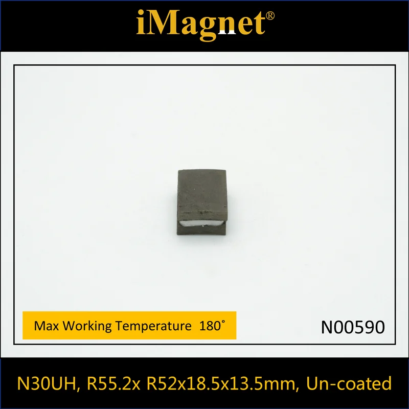 N00590 10 шт N30UH Блок Сильный редкоземельный неодимовый магнит R55.2x R52x18.5x13.5mm плитка