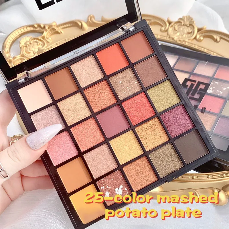 

25 colors Beauty Glazed Eyeshadow Palette Shadows Pallet Glitter Highlighter Shimmer Waterproof Pigment Matte Eye Shadow Pallete