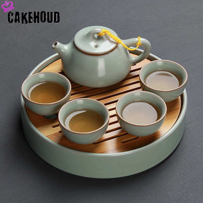 CAKEHOUD портативный керамический один горшок четыре чашки путешествия китайский