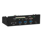 Новая передняя панель USB 3,0 Hub 5,25 дюйма Многофункциональный кардридер для внутренних карт Расширительная панель подходит для любого 15,6-дюймового компьютера чехол для переднего отсека