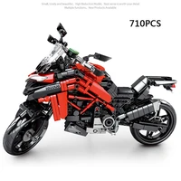 technical scale motorcycle building block ducati multistrada model vehicle steam assembly motor bricks toys collection for gifts